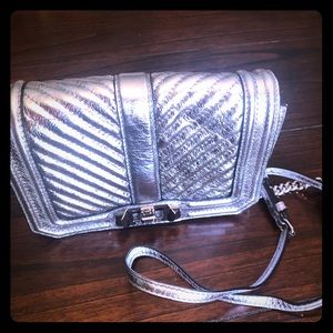 COPY - New Rebecca Minkoff Silver Quilted Crossbody Bag